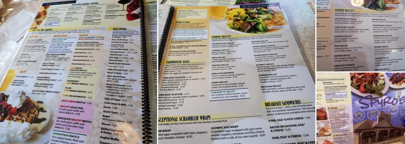 BREAKFAST CLUBB 2 - (Formerly Spyro's) Menu