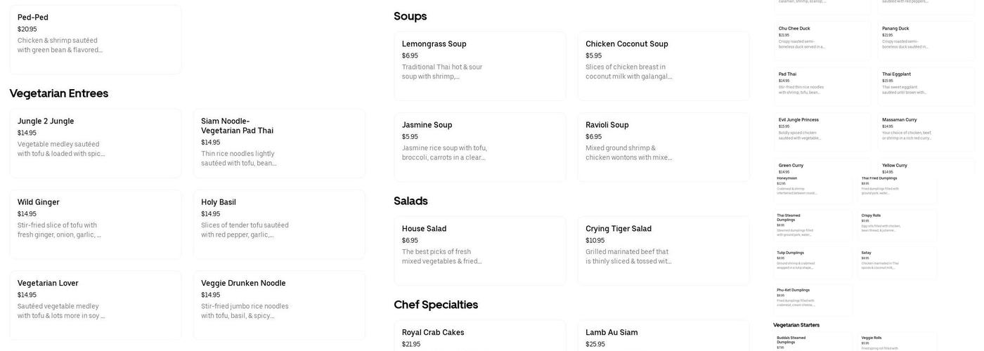 Thai Orchid (Berwyn) Menu