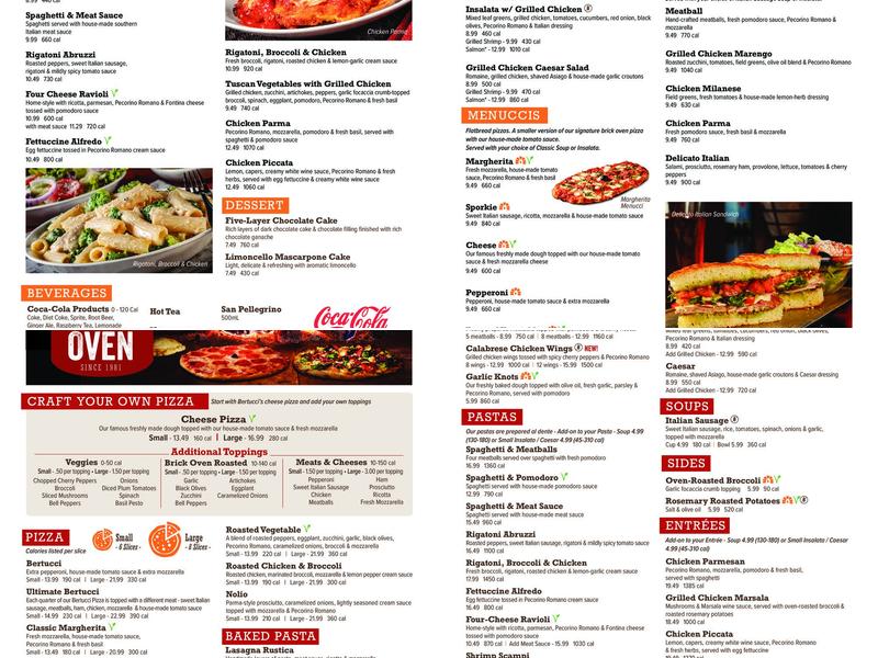 Bertucci's Italian Restaurant Menu