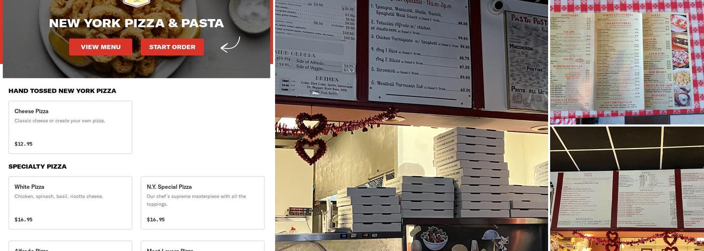 New York Pizza & Pasta Menu