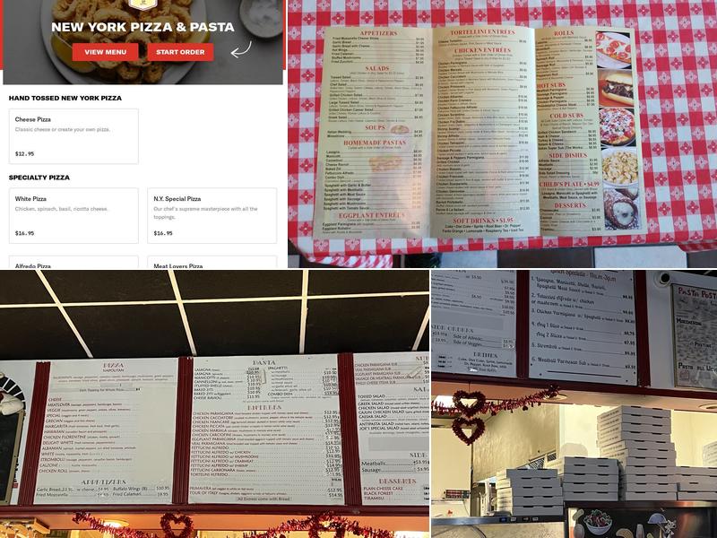 New York Pizza & Pasta Menu
