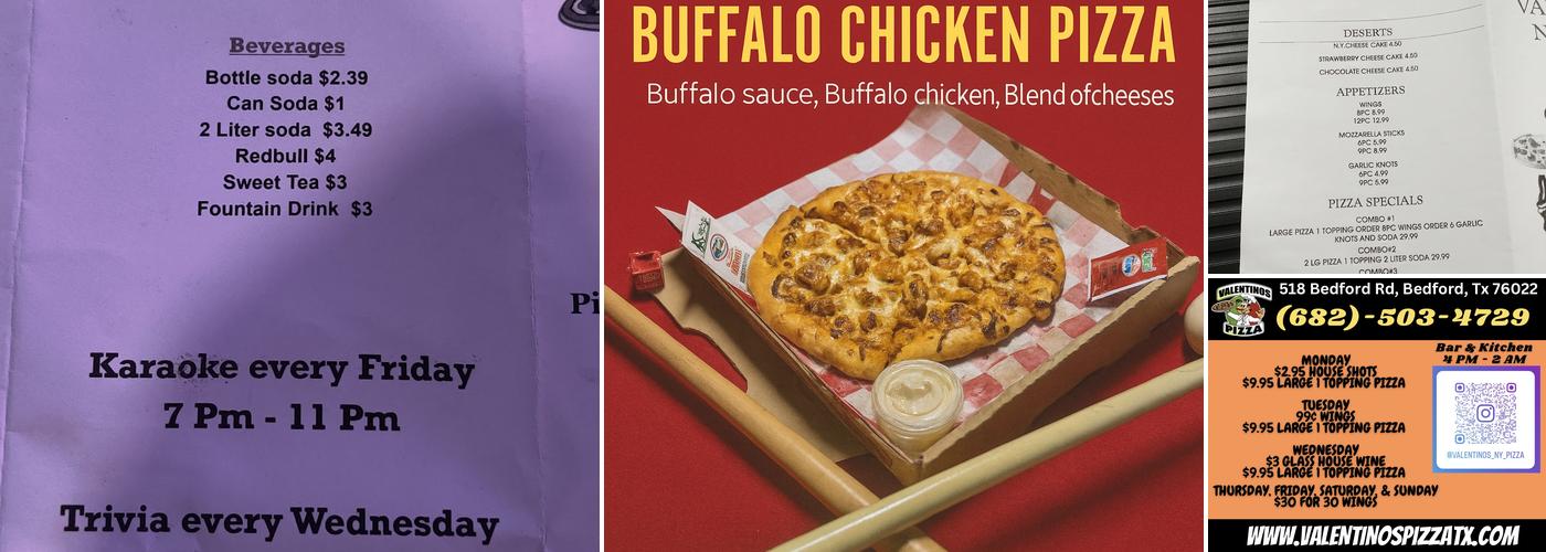 Valentino's NY Pizza & Grill Menu