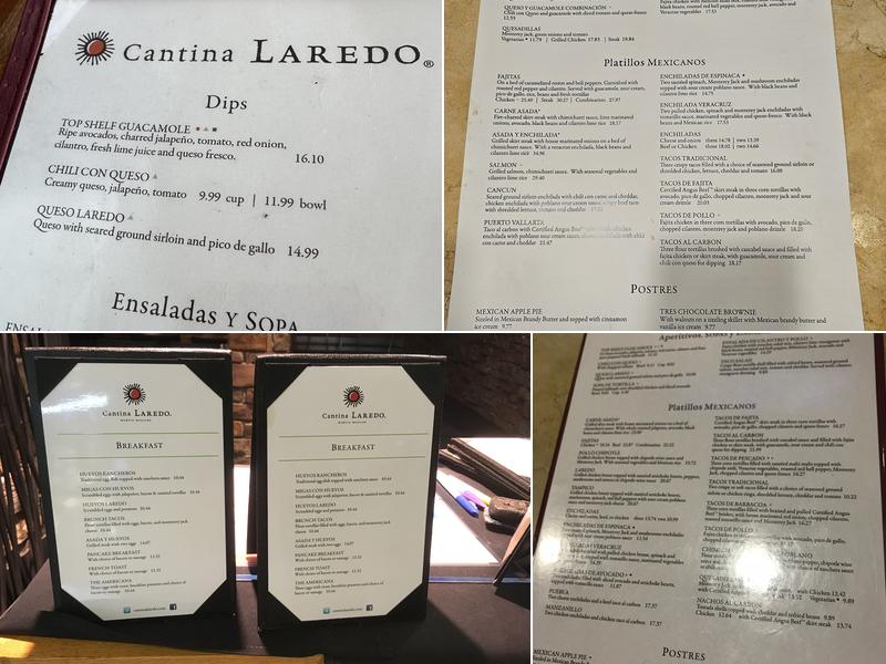 Cantina Laredo Menu