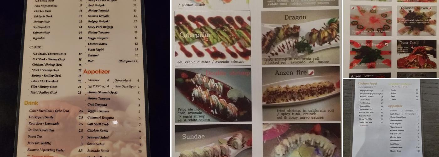 Yokohama Hibachi & Sushi Menu