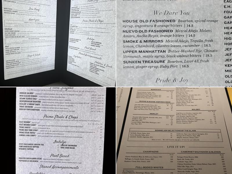 Truluck's Ocean's Finest Seafood and Crab Menu