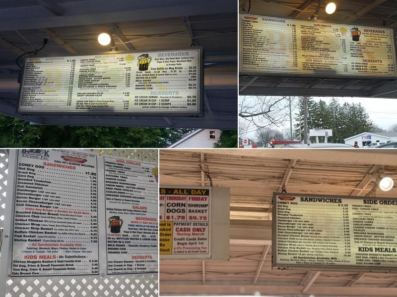 B&K Root Beer Menu