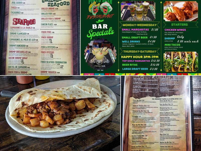Pinto Bean Menu