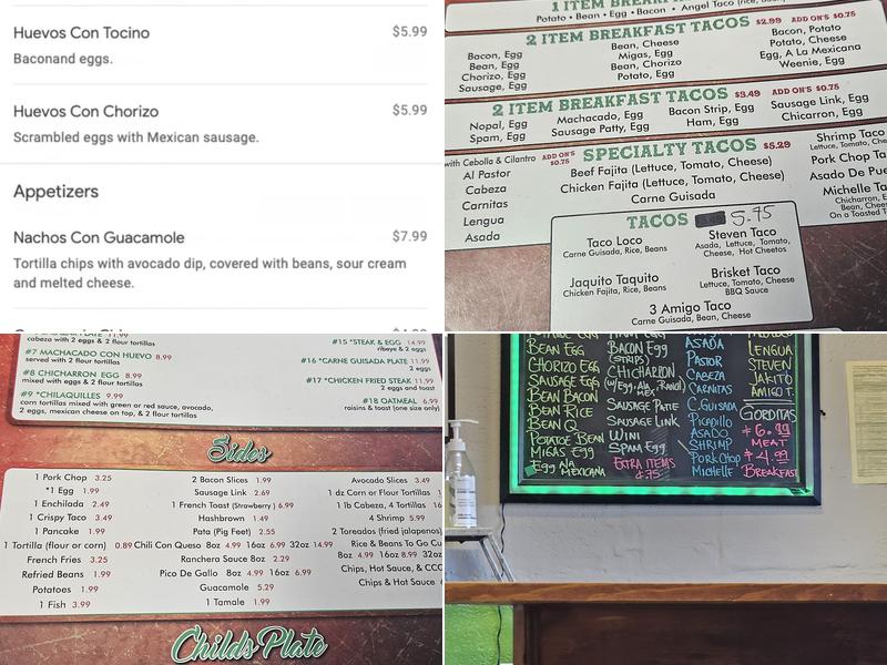 La Carreta Taqueria Menu