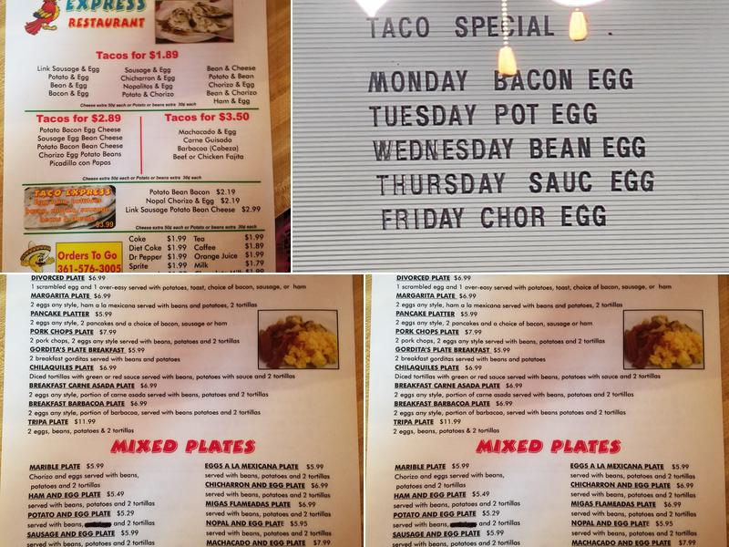Taco Express Menu