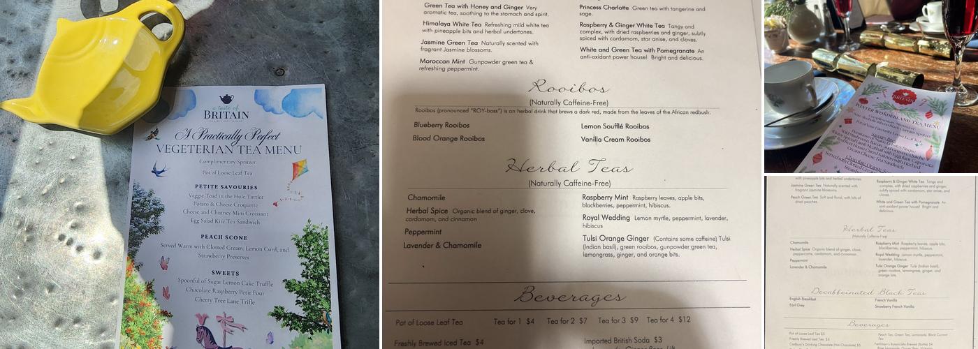 A Taste of Britain Menu