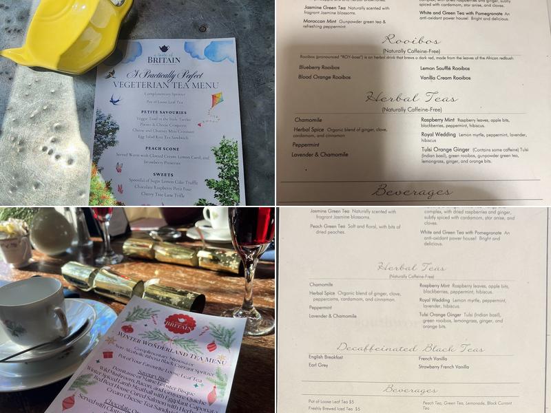 A Taste of Britain Menu