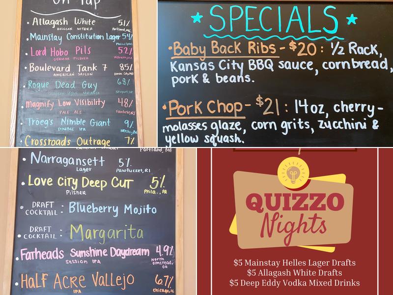 Christopher's A Neighborhood Place Menu