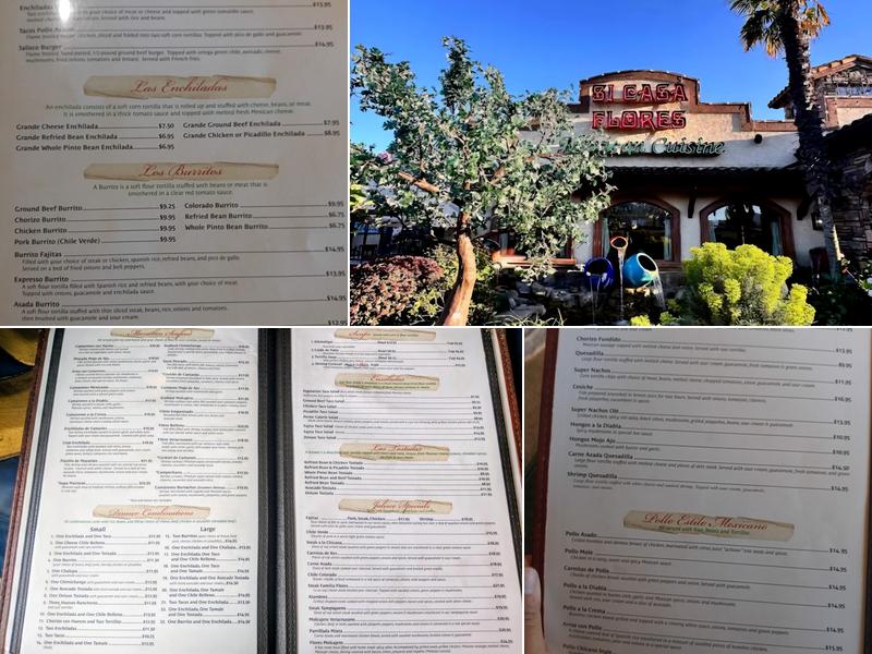 Si Casa Flores Menu