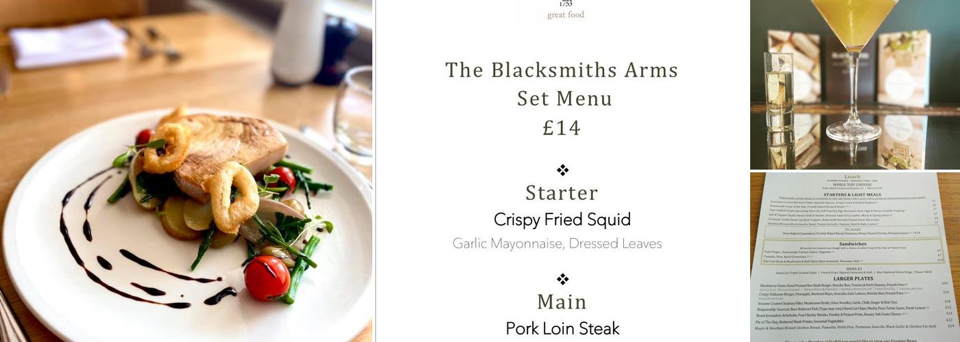 The Blacksmiths Arms Menu