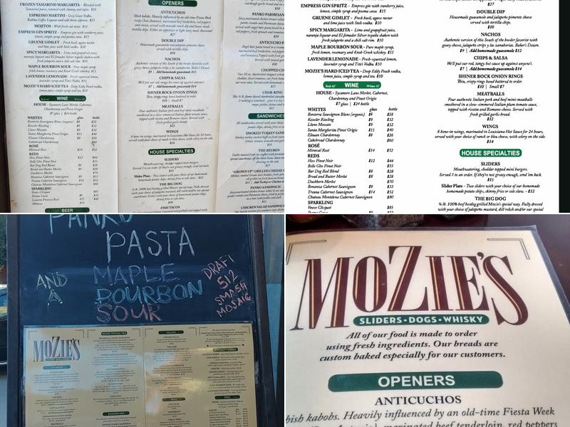 Mozie's Menu