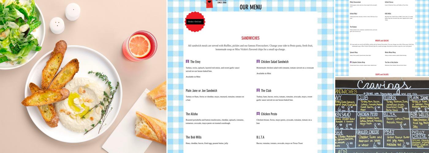 Cravings Menu