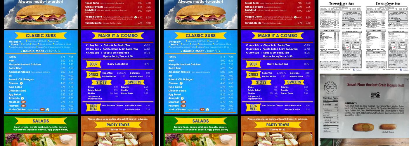 ThunderCloud Subs Menu