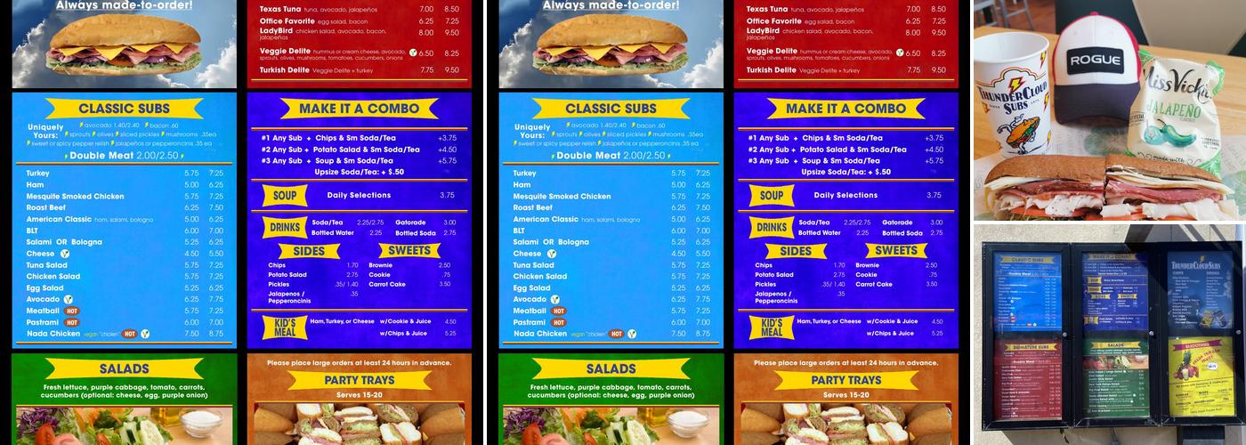 ThunderCloud Subs Menu