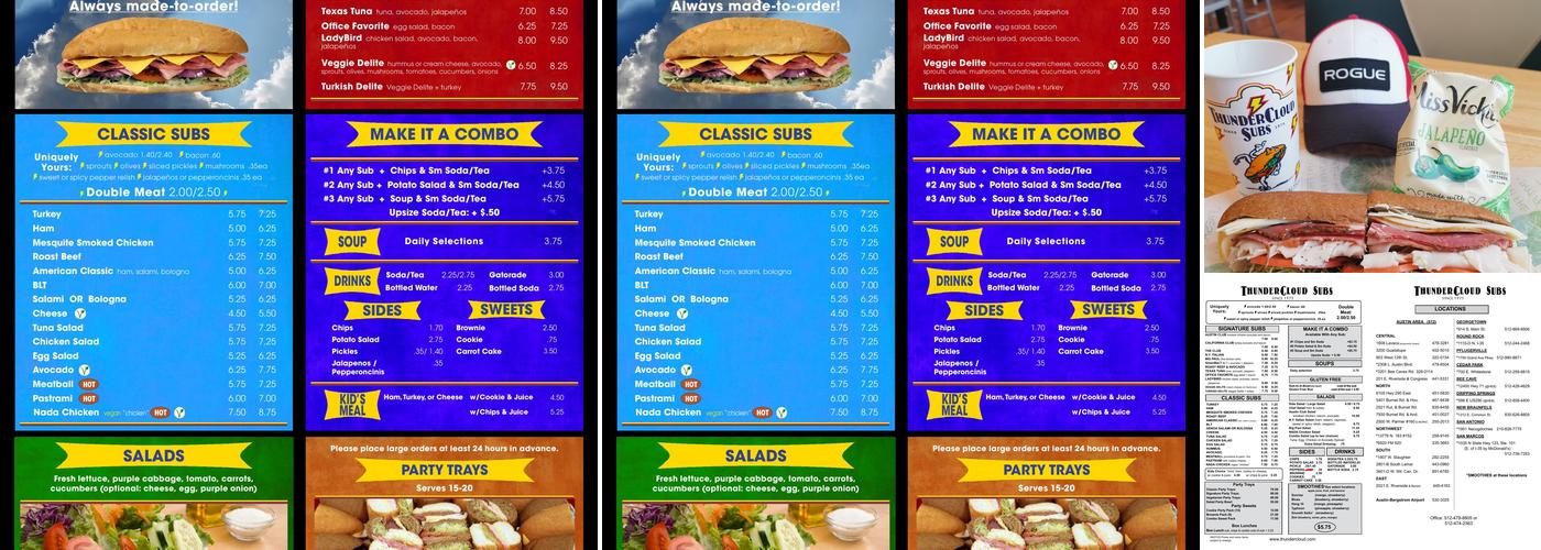 ThunderCloud Subs Menu