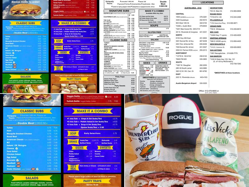 ThunderCloud Subs Menu