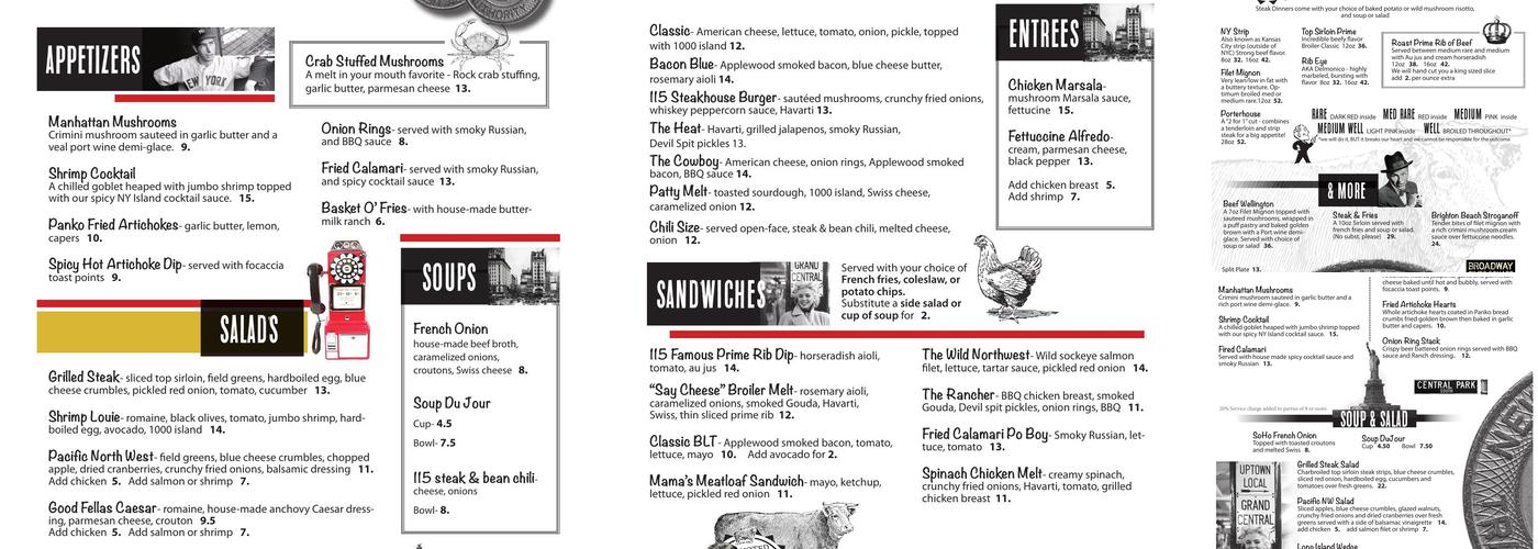 One Fifteen Broiler Menu