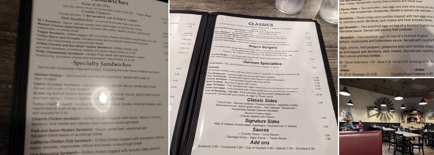 Fork and Spoon Menu