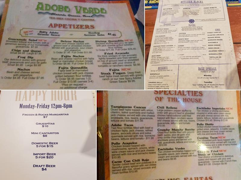 Adobe Verde Menu