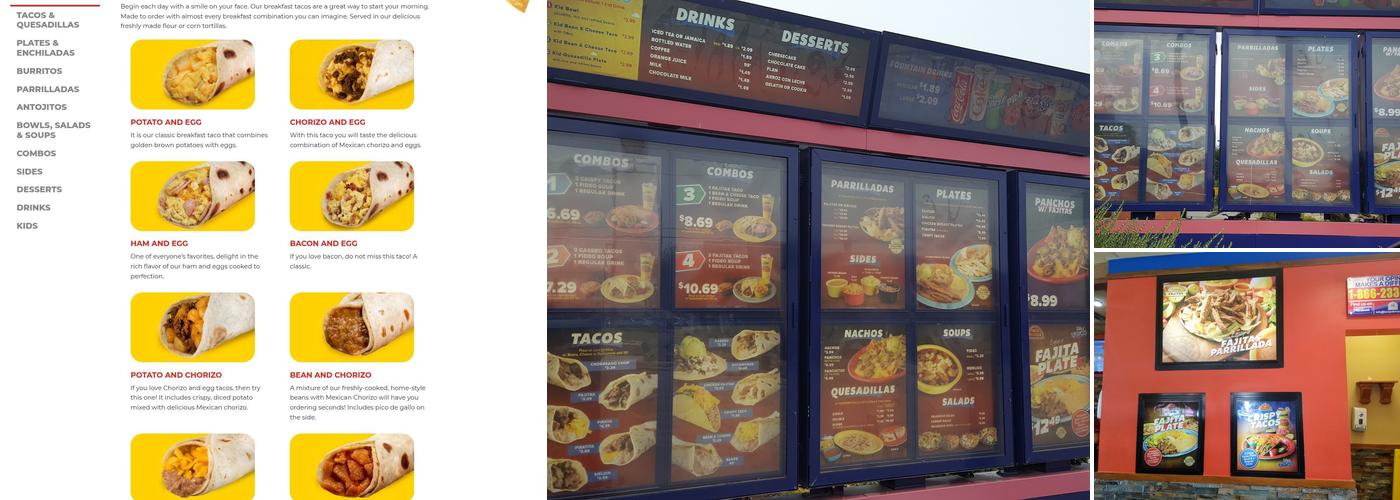Taco Palenque New Braunfels Menu