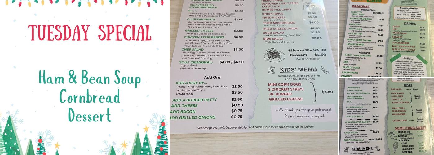 Green Cafe Menu