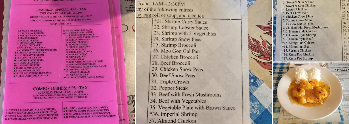 Peking Restaurant Menu