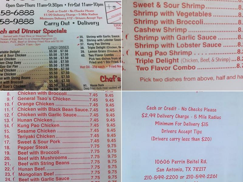 Lee's Kitchen Menu