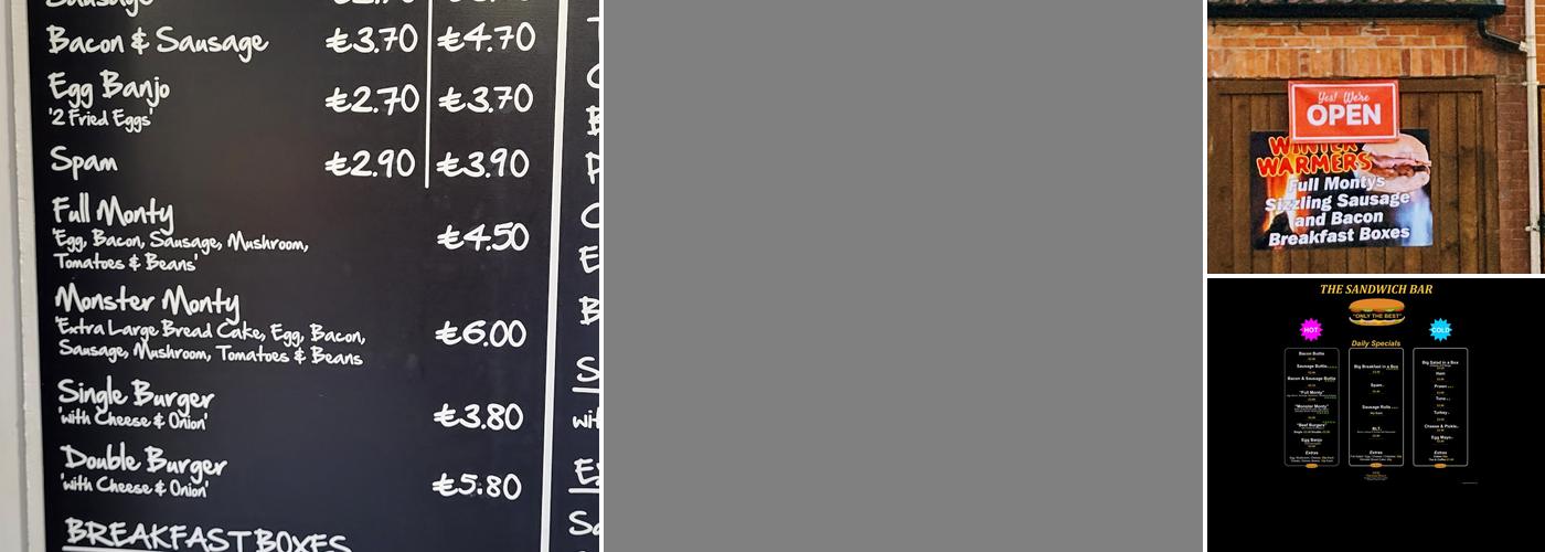 The Sandwich Stop Menu