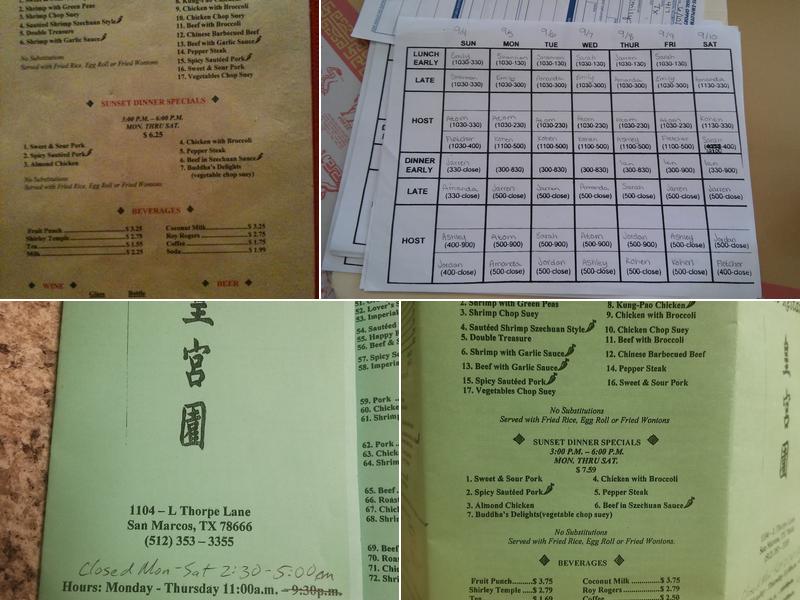 Imperial Garden Chinese Restaurant Menu