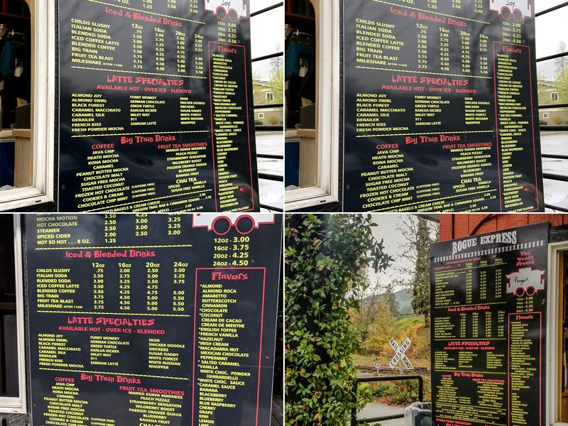 Rogue Express Menu