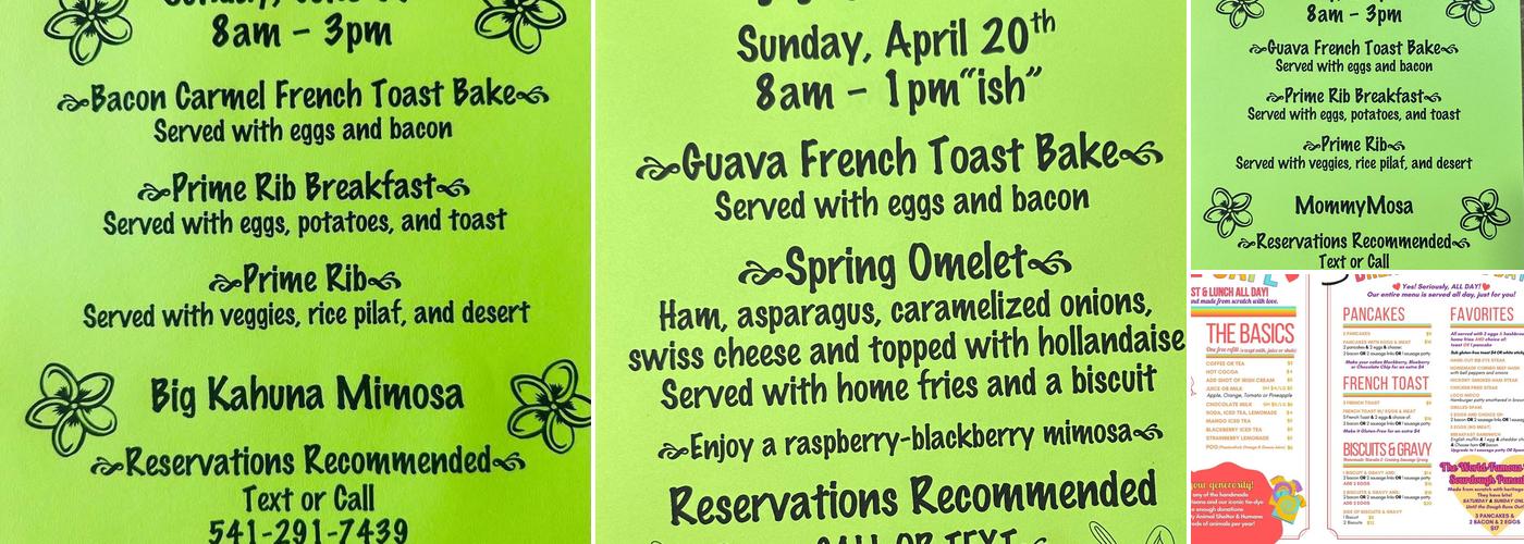 Riffle Cafe Menu