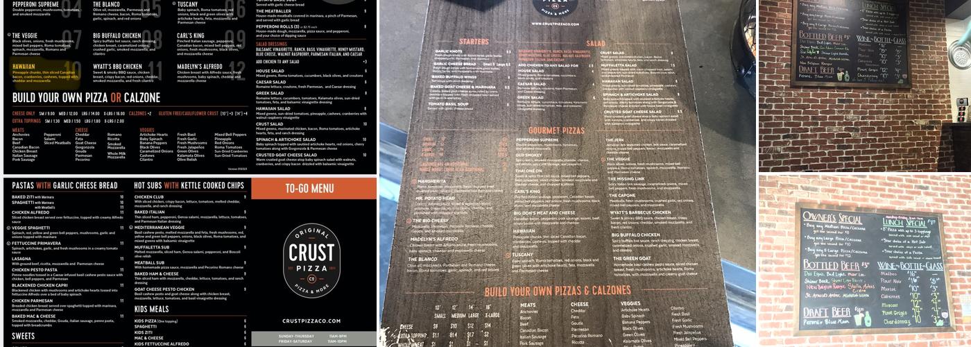Crust Pizza Co. - Panther Creek Menu