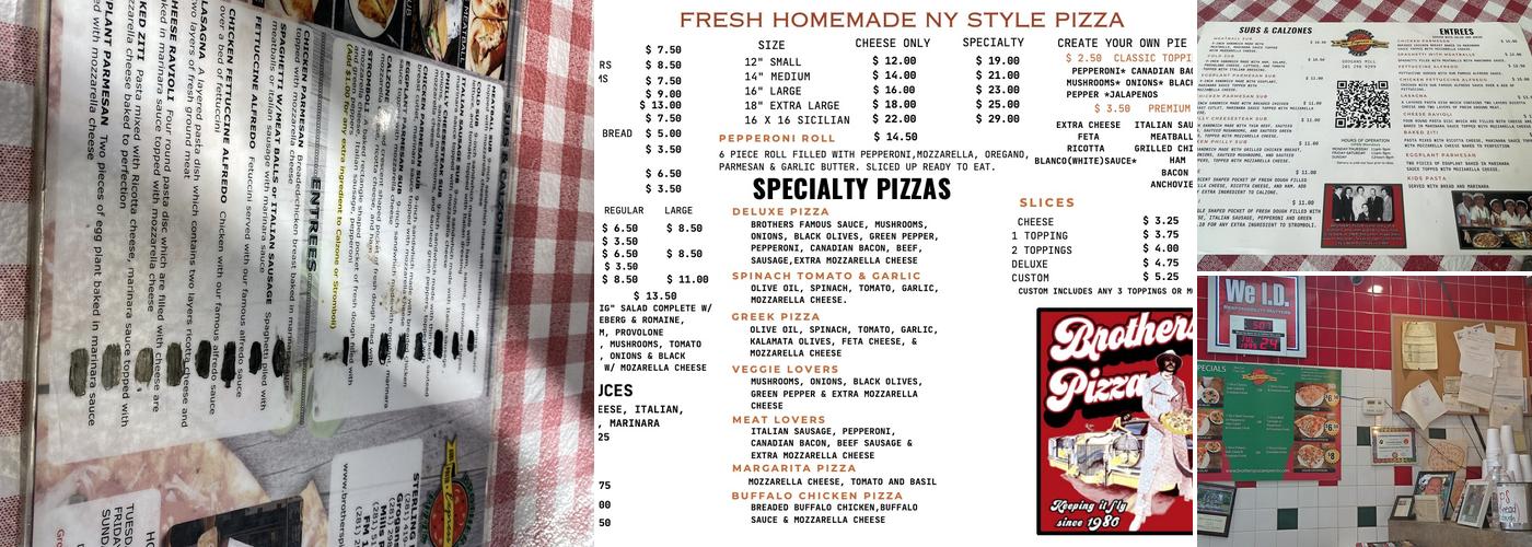 Brothers Pizza Express Menu