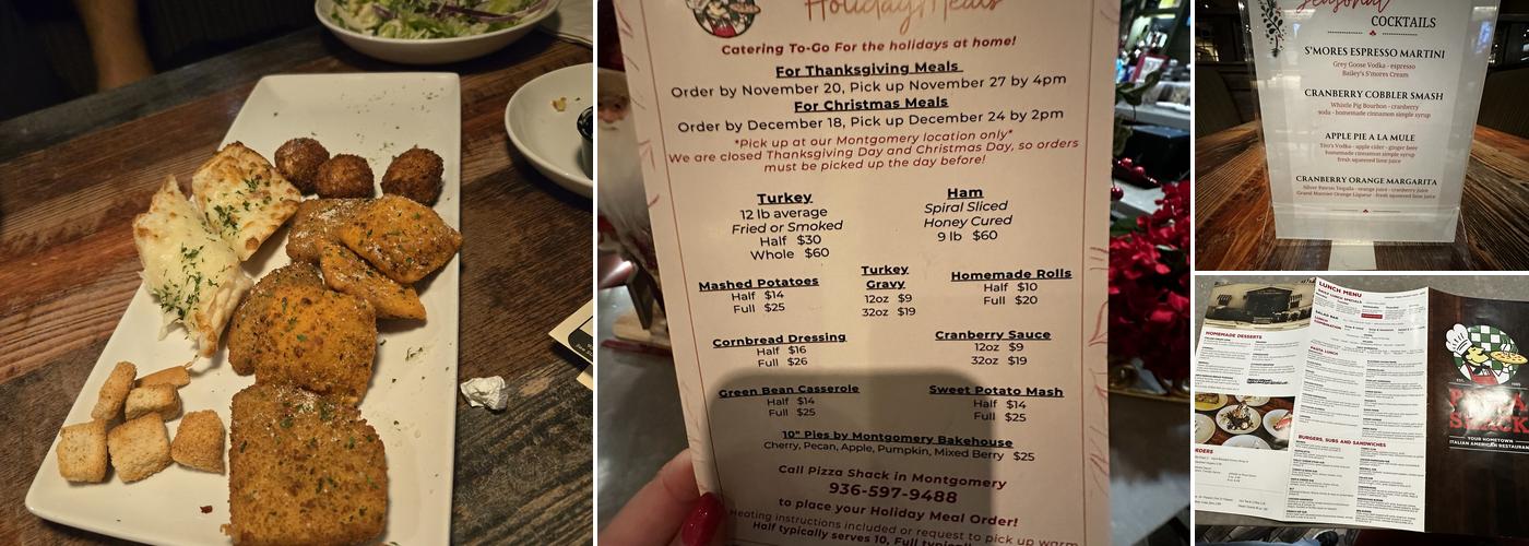 Pizza Shack Menu