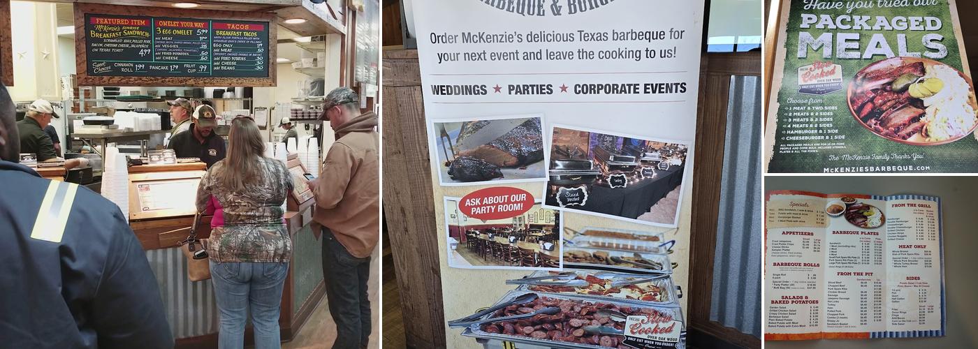 McKenzie's Barbeque & Burgers Conroe Menu