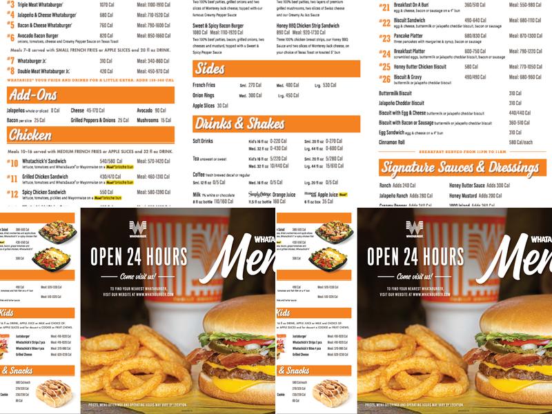 Whataburger Menu