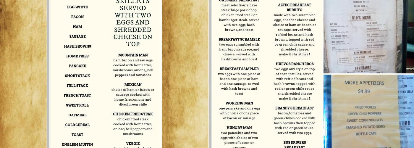 Aztec Restaurant Menu