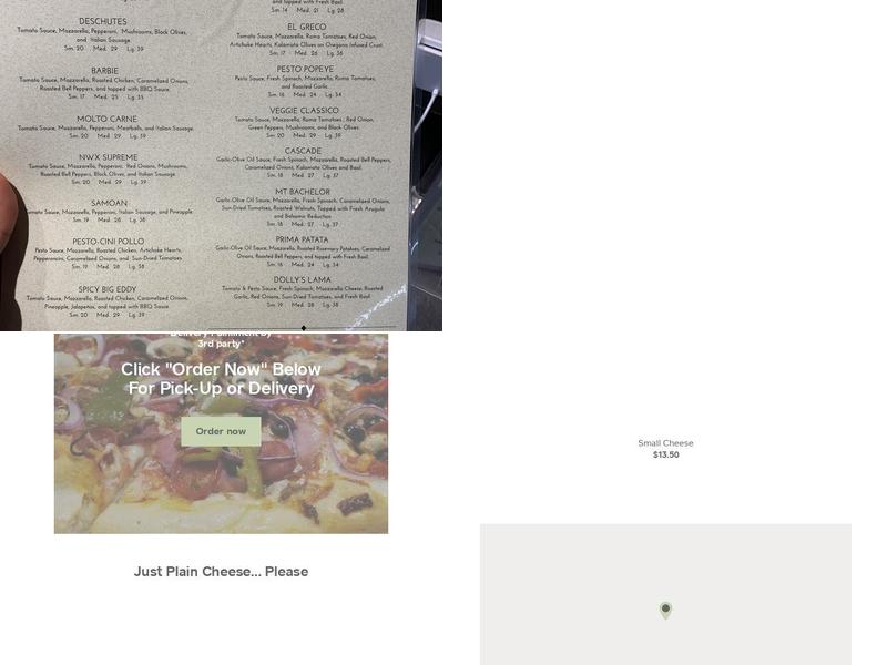 Bend Pizza Kitchen Menu