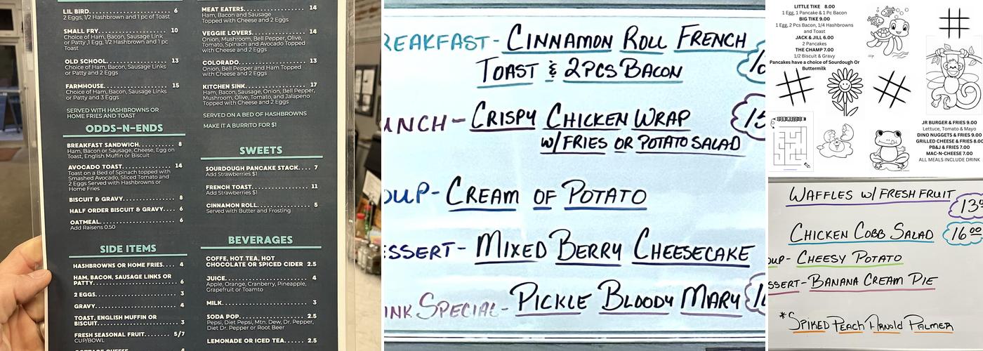 Dad's Place Menu