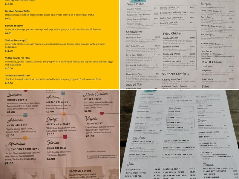 Fancy Hank's Bar & Kitchen Menu