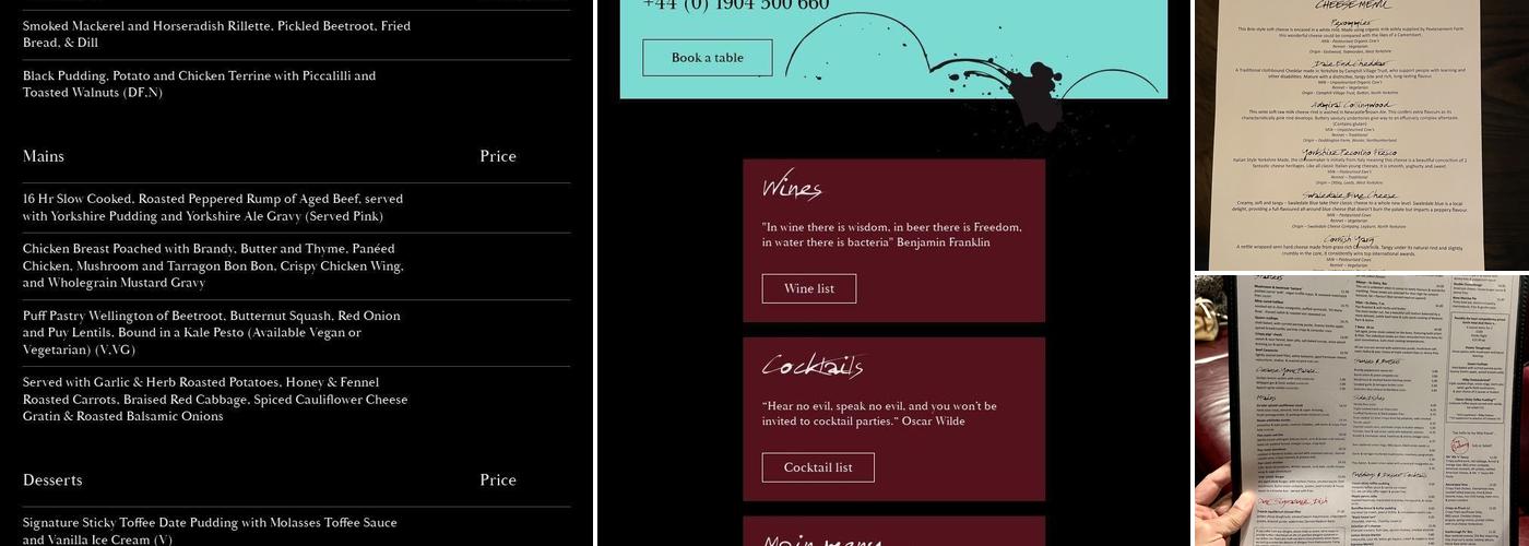 The Whippet Inn Menu