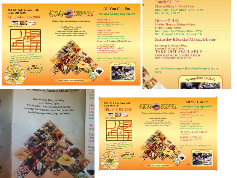 King Buffet Menu