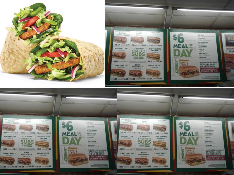 Subway Menu