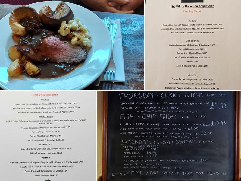 White Horse Inn Menu