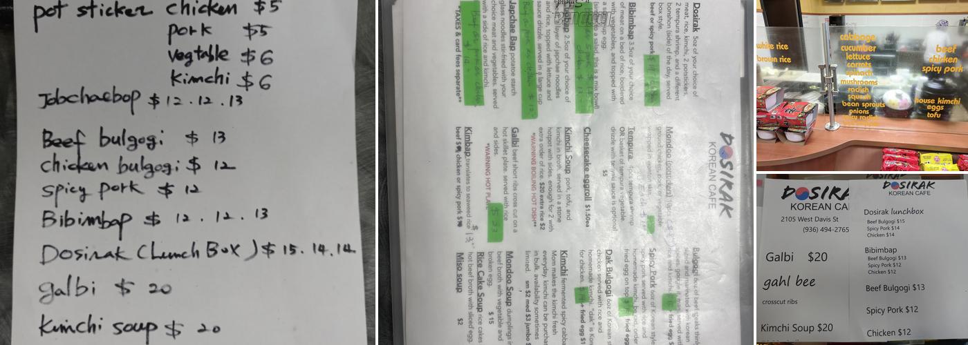 Dosirak Menu