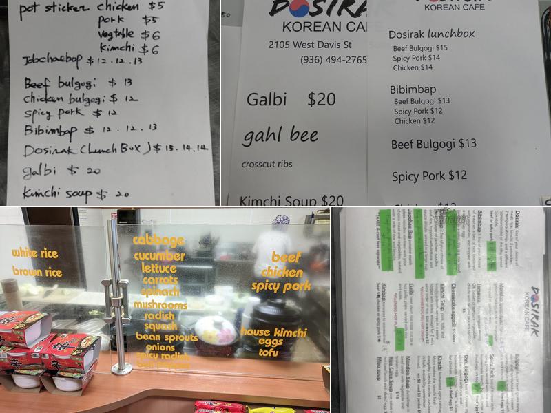 Dosirak Menu